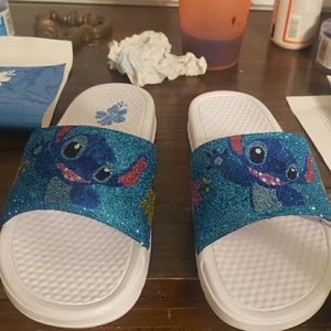 Custom Glitter Nike Slides
